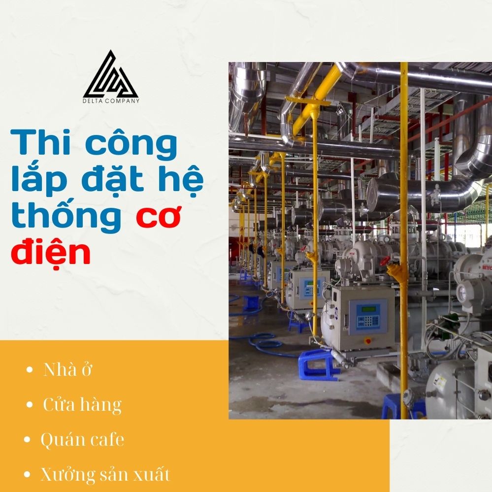 Chuyên thi công lắp đặt hệ thống cơ điện cho nhà ở, cửa hàng, quán cafe, xưởng sản xuất
