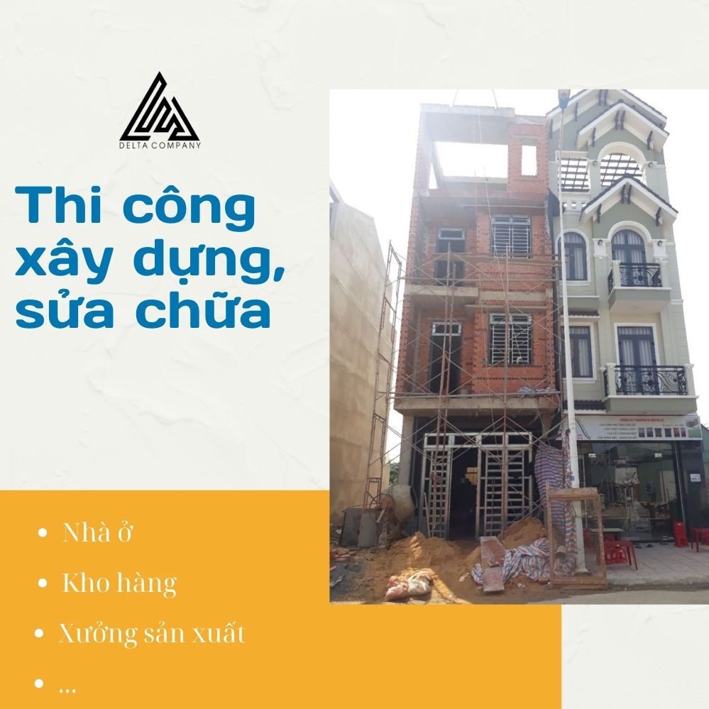 Thi công xây dựng, sửa chữa nhà, kho, xưởng,...